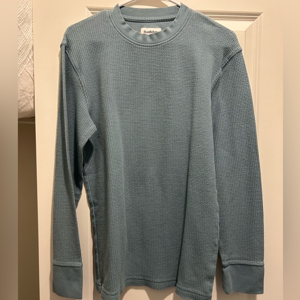 Goodfellow & Co Men’s Blue Waffle Knit Sweatshirt